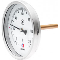 Термометр биметалл.100 мм 0-350С L=150 осевой