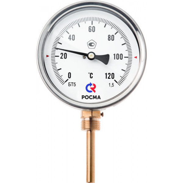 Термометр биметалл.100 мм 0-100С L=64 радиальный