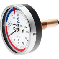 Термоманометр ТМТБ-31Т.1(0-120С)(0-1,0МРа) G1/2 (сзади), кл. 2,5 L=64мм